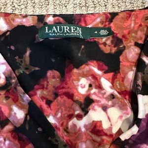 Ralph Lauren floral faux wrap, empire waist s/4